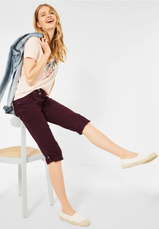 Loose fit broek in 22 inch red grape