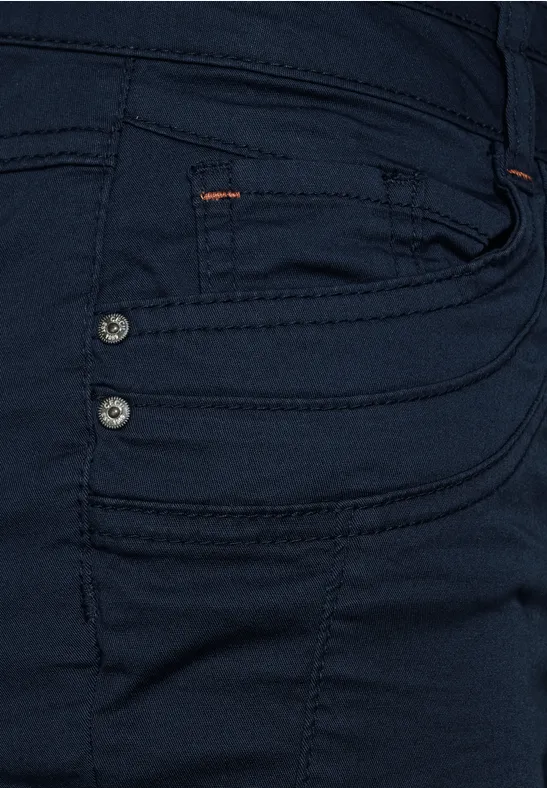 Slim fit broek met hoge taille deep blue
