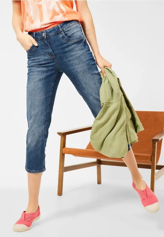 Mittelblaue Slim Fit Denim mid blue wash