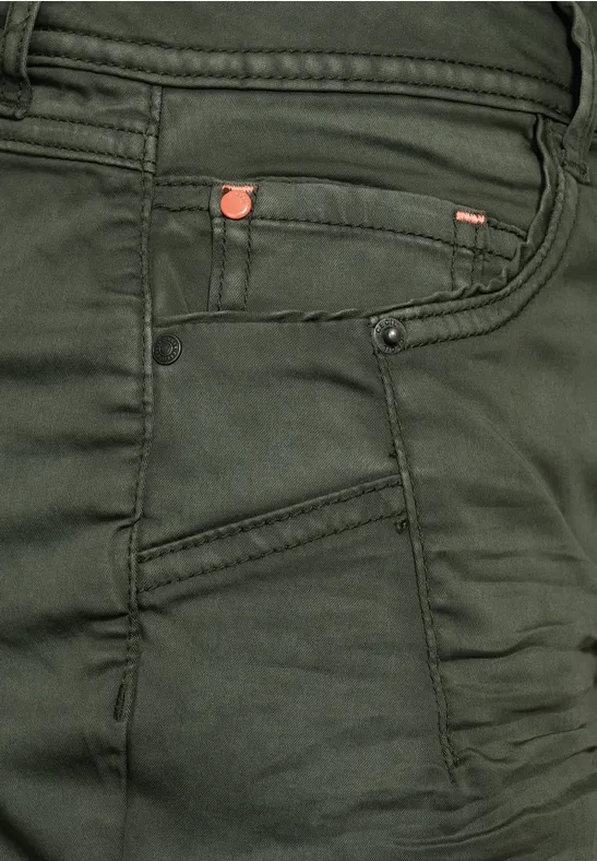 Short coupe ample utility olive