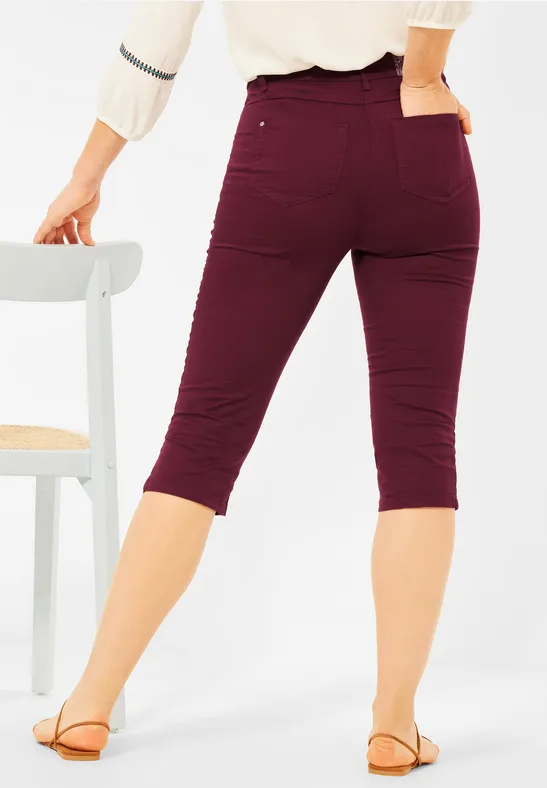Pantalon coupe slim taille haute red grape