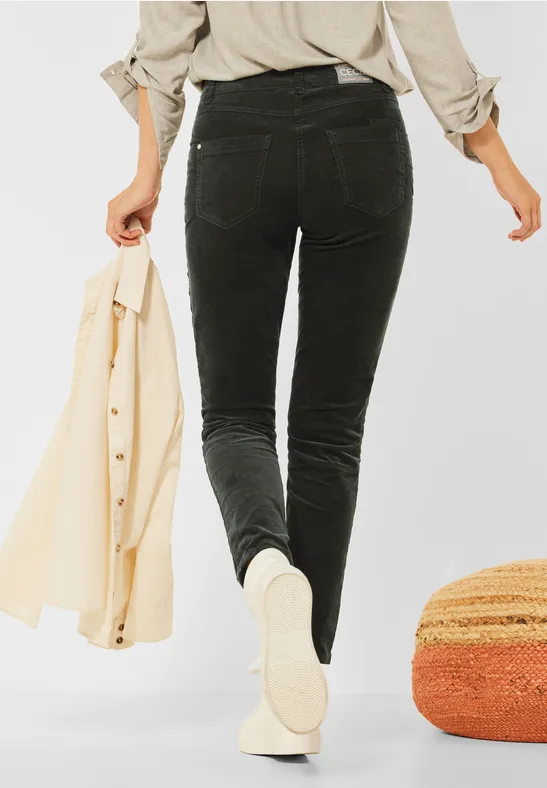 Casual Fit Cord Hose deep pine green