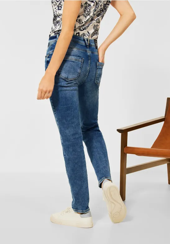 Loose Fit Denim mid blue used wash