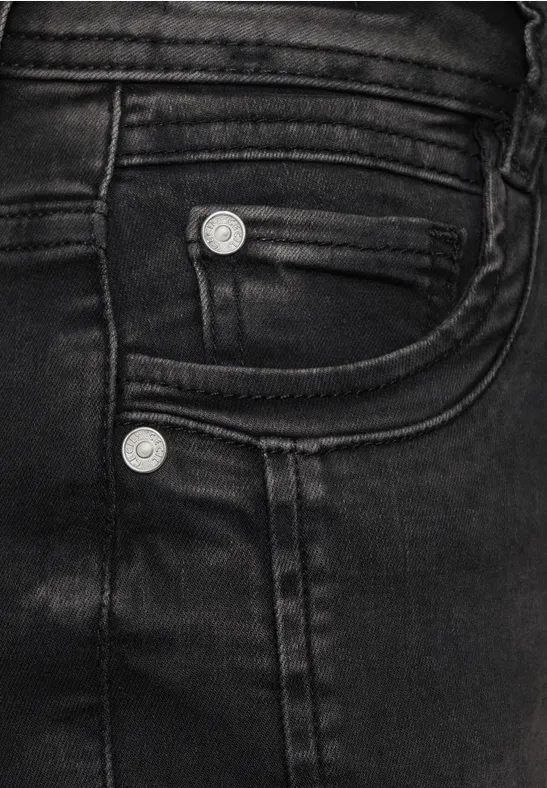 Jean coupe slim mid grey used wash