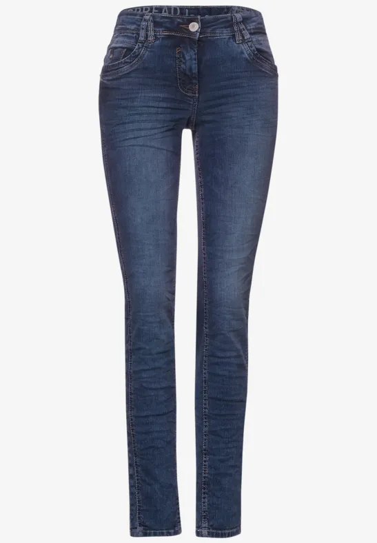 Loose Fit Jeans mid blue used wash