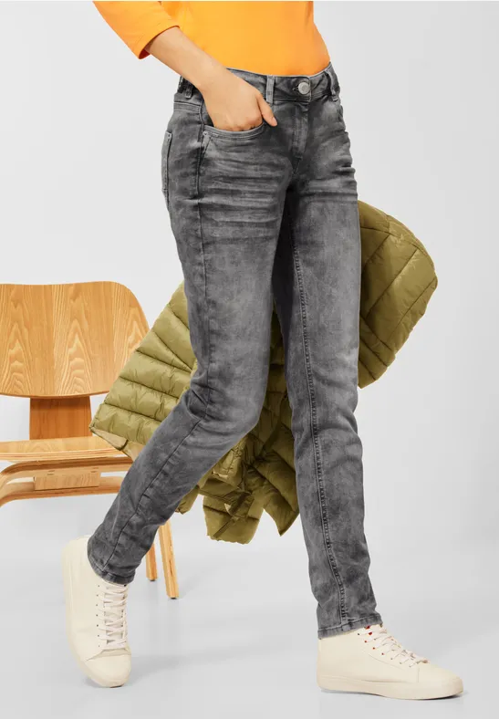Loose Fit Jeans Mid grey used wash