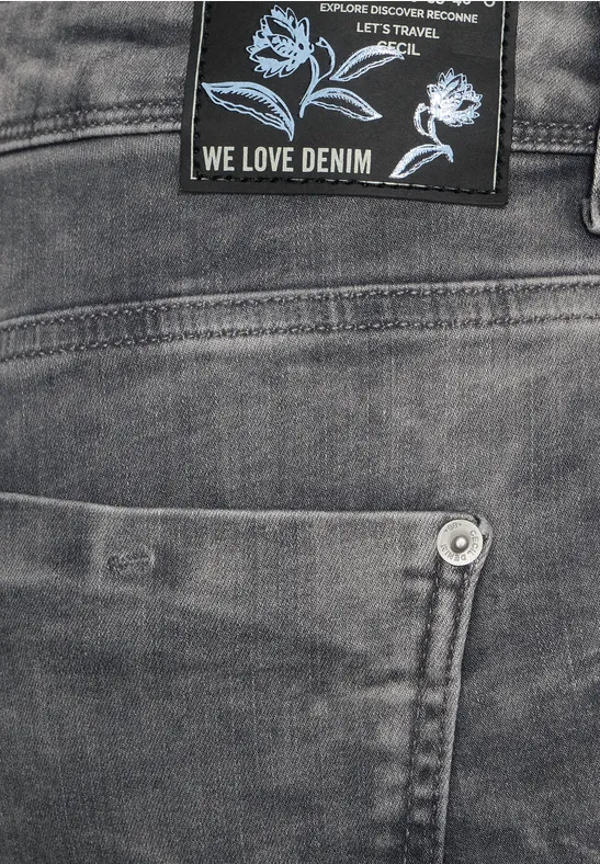 Loose Fit Jeans Mid grey used wash