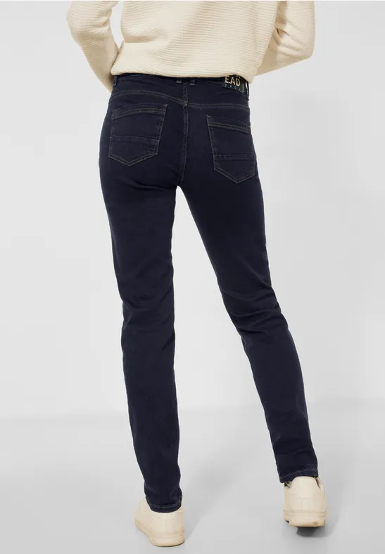 Dunkelblaue Slim Fit Jeans rinsed wash