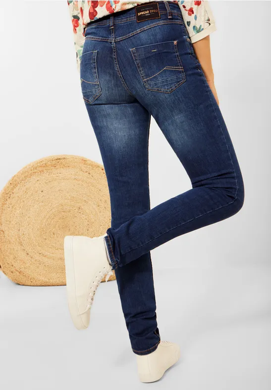 Slim Fit Jeans in mittelblau mid blue wash