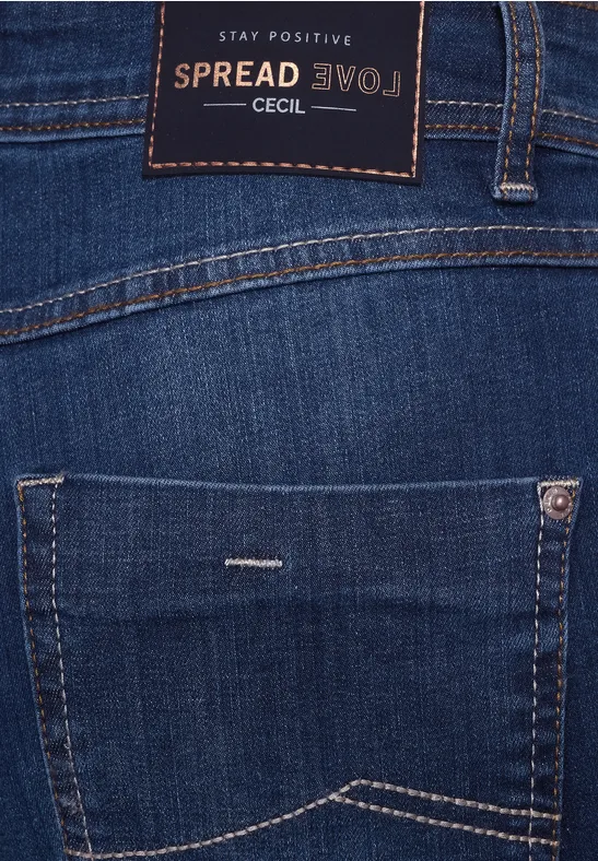 Slim Fit Jeans in mittelblau mid blue wash