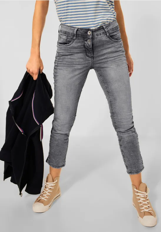 Jean loose fit gris mid grey used wash