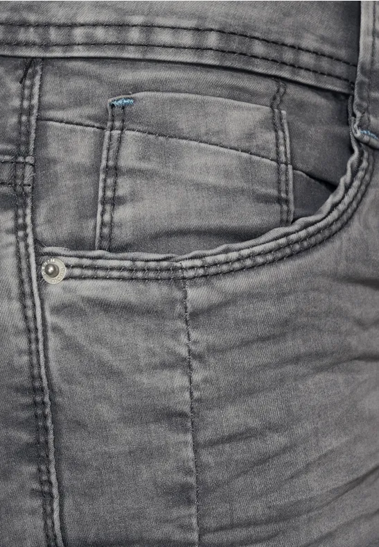 Jean loose fit gris mid grey used wash