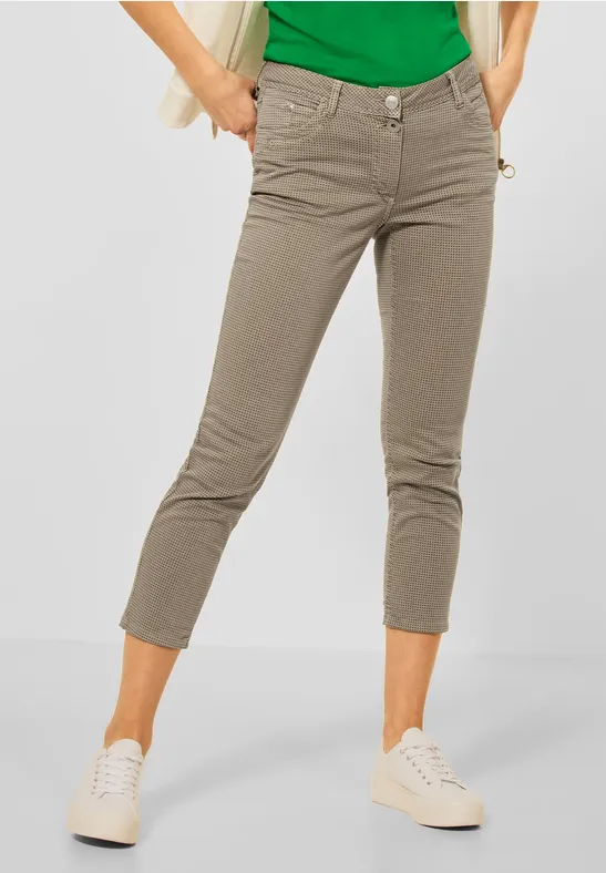 Casual-fit broek almond cream beige