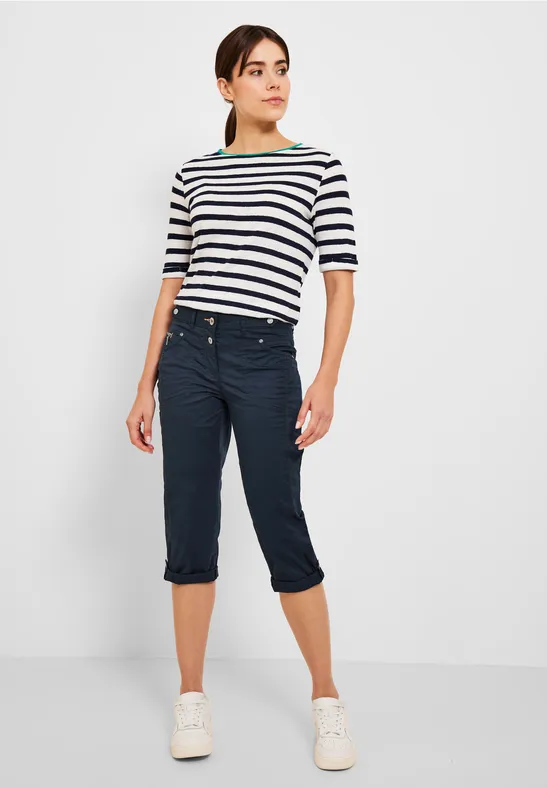 Pantalon casual fit 3/4 deep blue