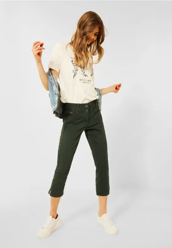 Slim-fit broek utility olive