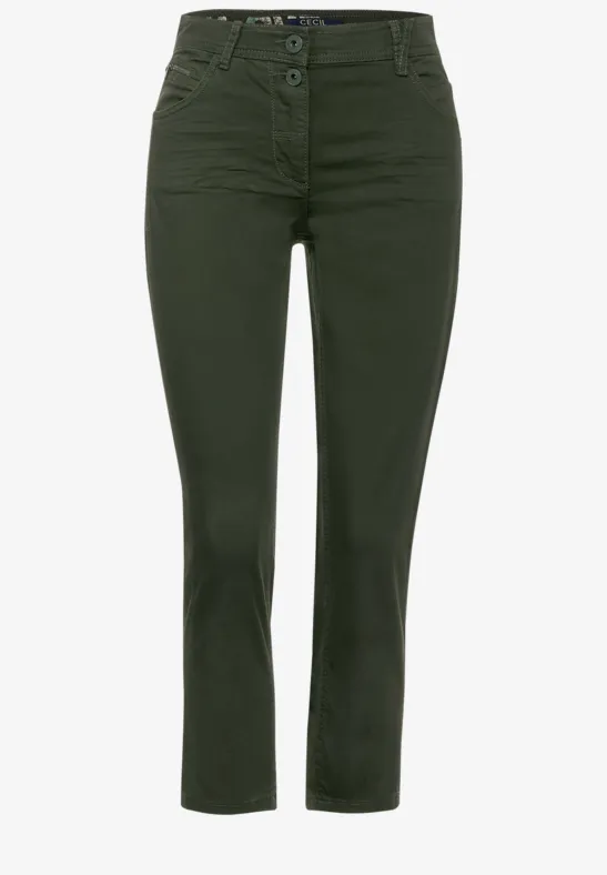 Slim-fit broek utility olive