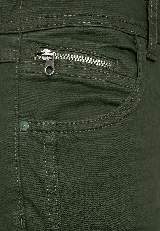 Slim-fit broek utility olive