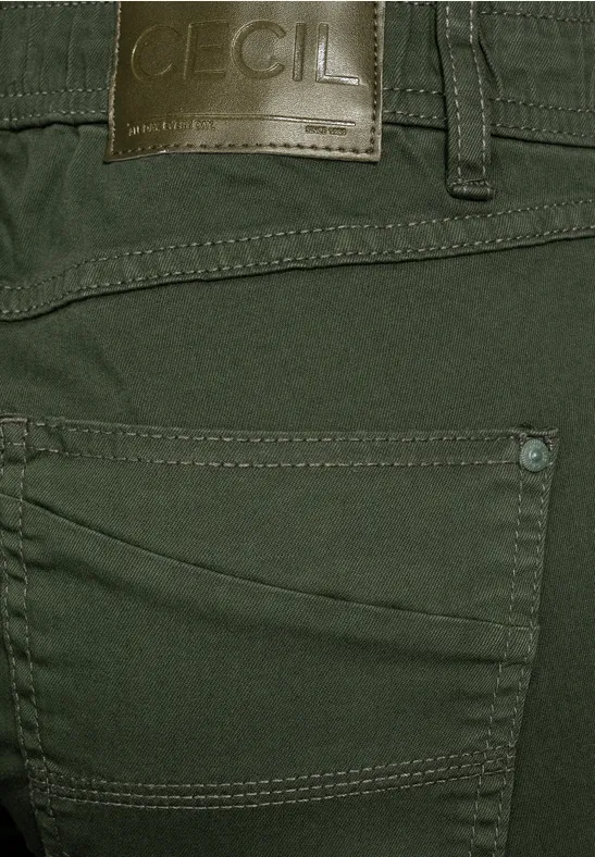 Slim-fit broek utility olive