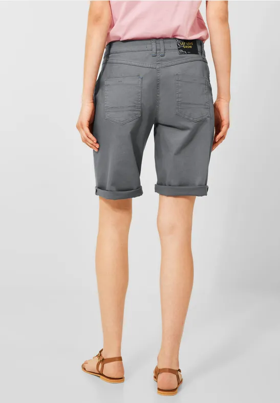Loose Fit Shorts in Unifarbe graphite light grey