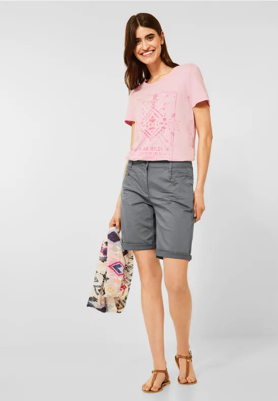 Loose Fit Shorts in Unifarbe graphite light grey
