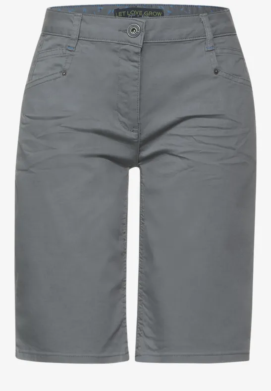 Loose Fit Shorts in Unifarbe graphite light grey