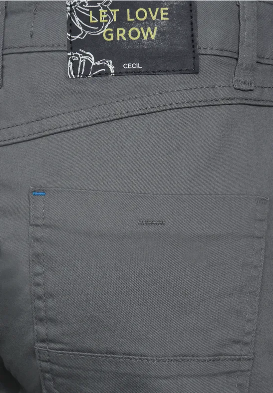 Loose Fit Shorts in Unifarbe graphite light grey