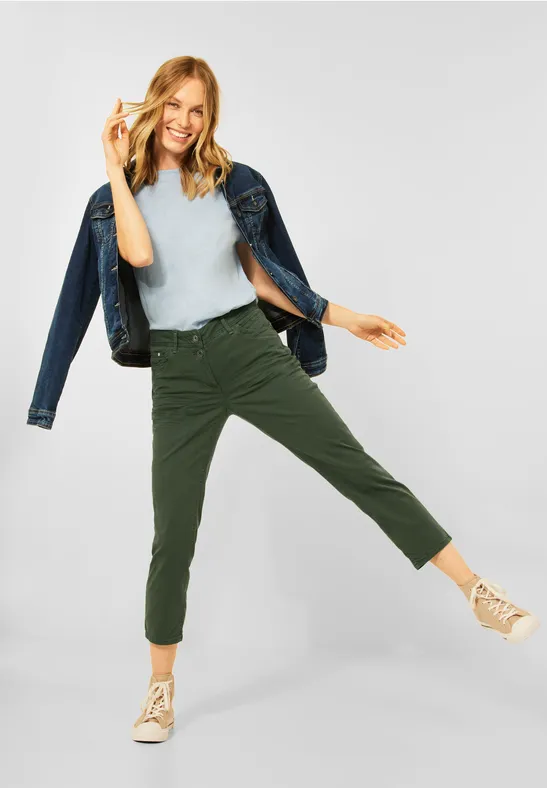 Casual Fit Hose in 7/8 Länge utility olive