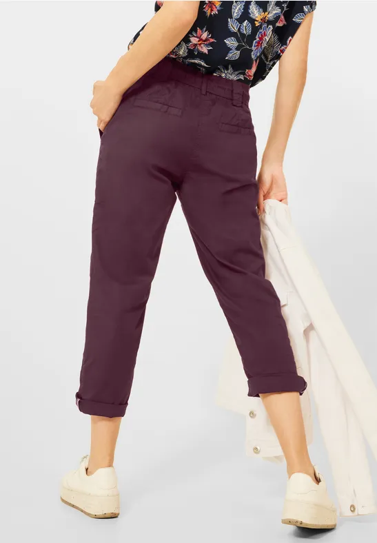 Loose-fit broek berry juice red