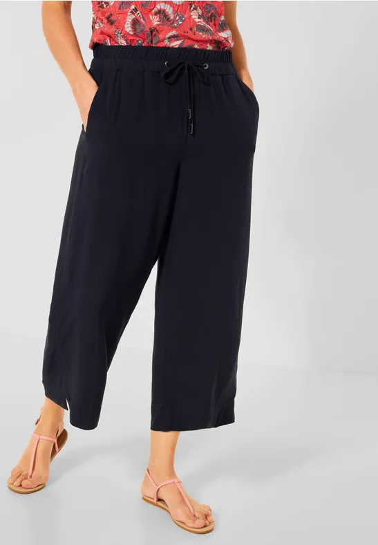 Casual-fit broek deep blue