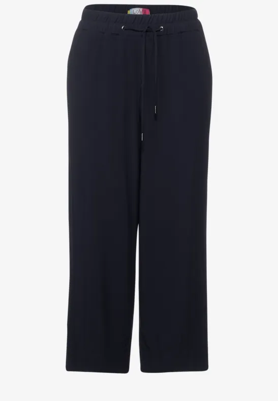 Casual-fit broek deep blue