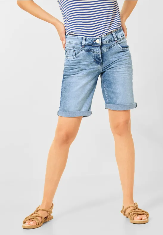 Short en jean loose fit light blue wash