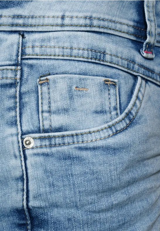 Short en jean loose fit light blue wash