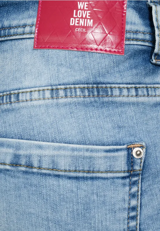 Short en jean loose fit light blue wash