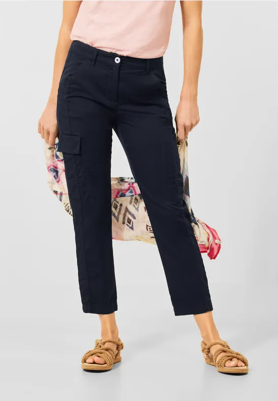 Casual-fit broek deep blue