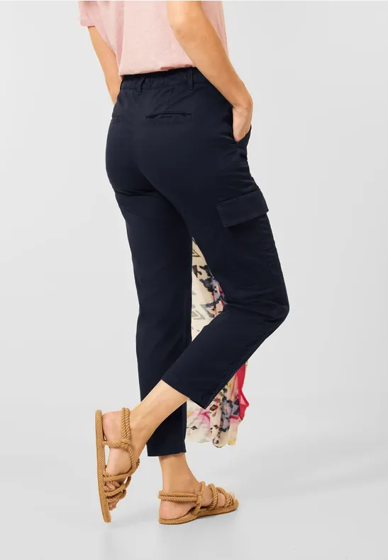 Casual-fit broek deep blue