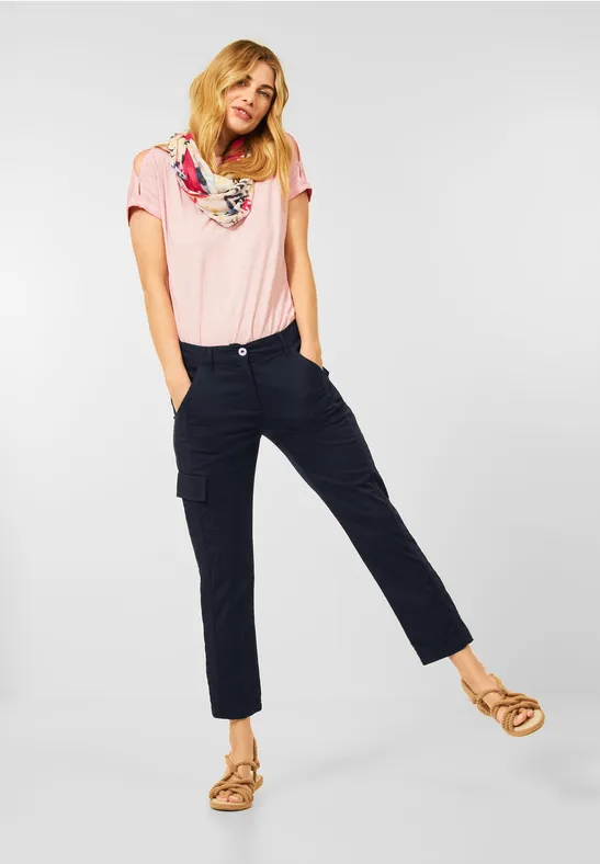 Casual-fit broek deep blue