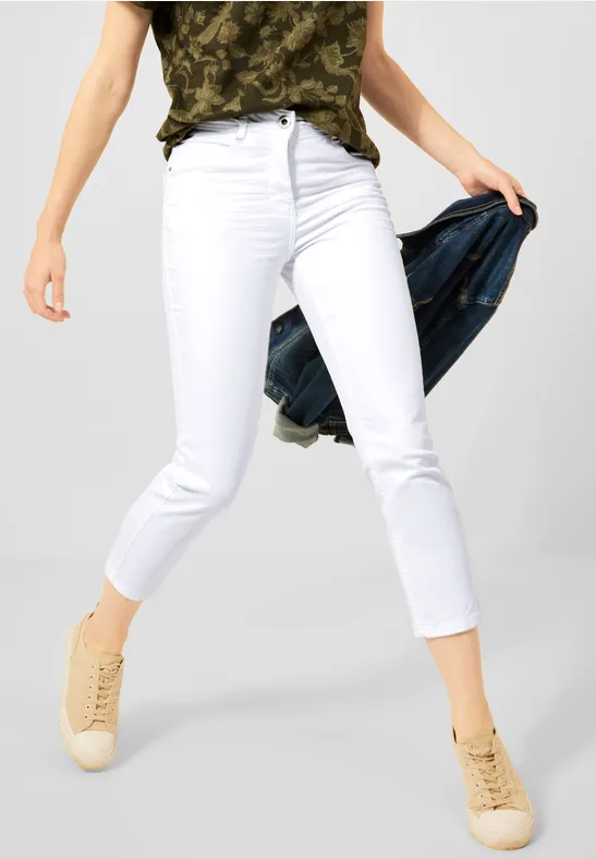 Slim Fit Hose in Weiß white denim