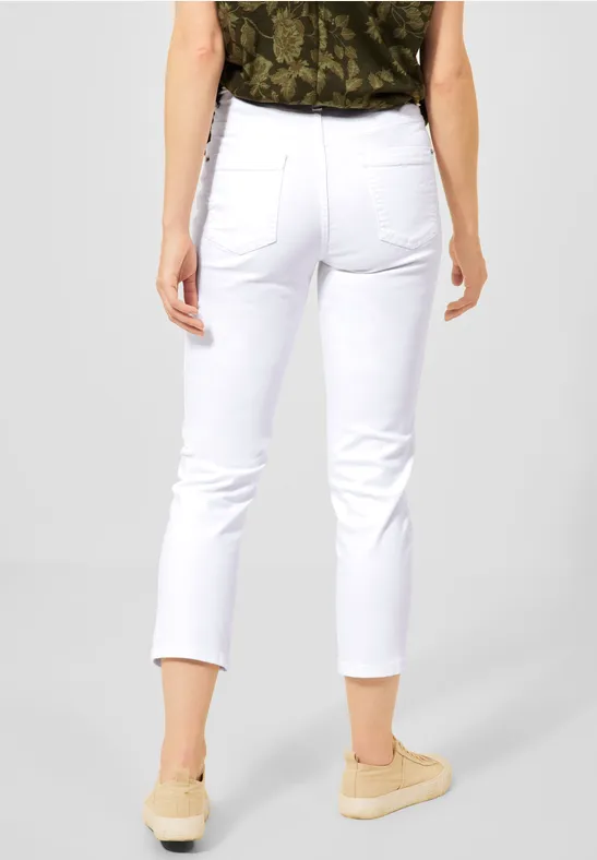 Slim Fit Hose in Weiß white denim