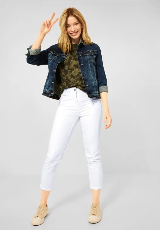 Slim Fit Hose in Weiß white denim