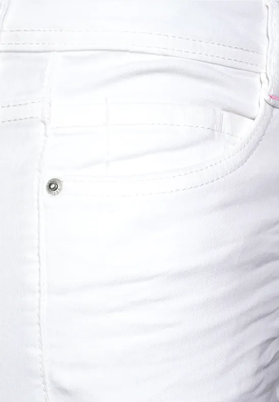 Slim Fit Hose in Weiß white denim