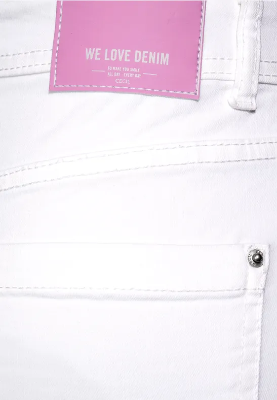 Slim Fit Hose in Weiß white denim