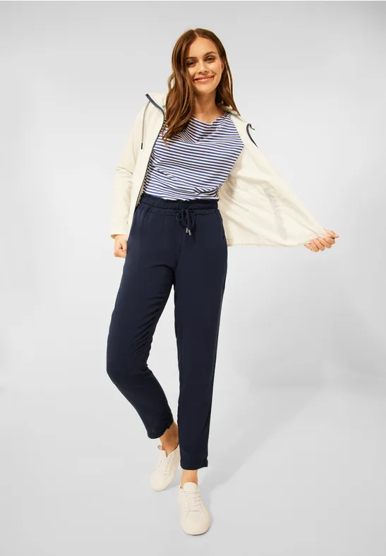 Loose Fit Hose in Unifarbe deep blue