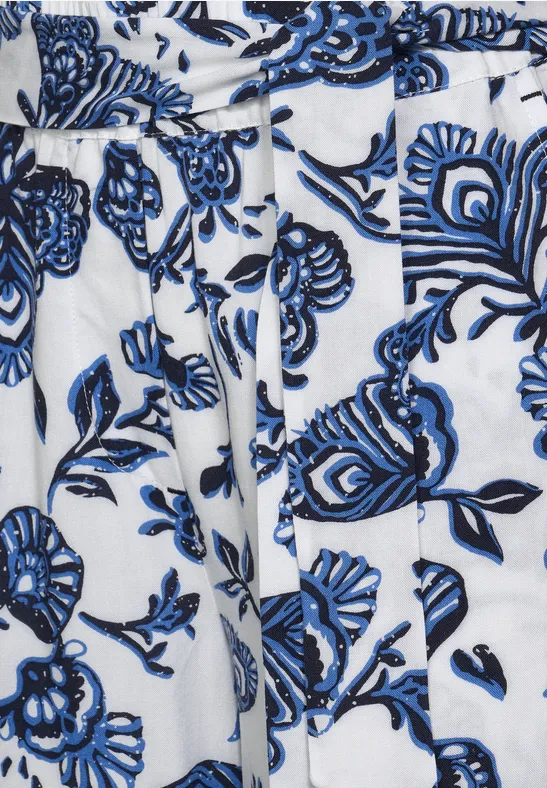Loose Fit Hose mit Print vanilla white