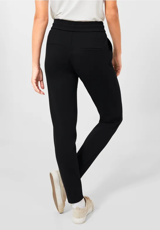 Casual-fit jersey broek Black