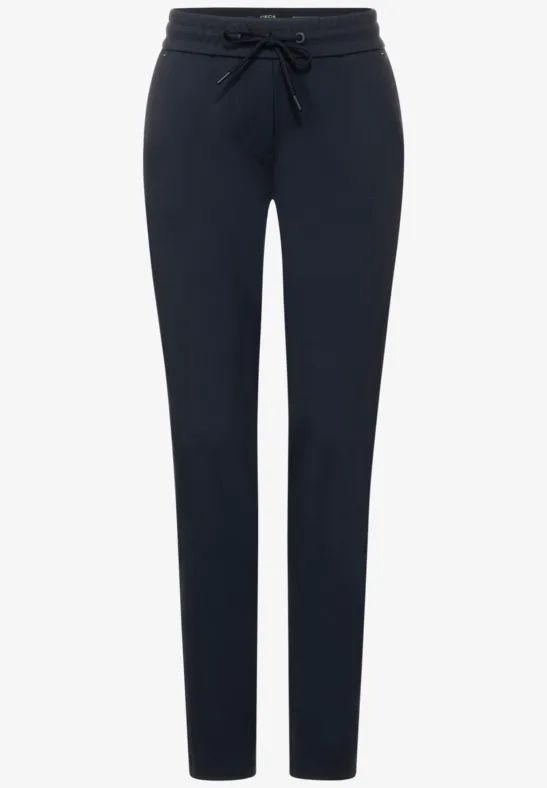 Pantalon casual fit en jersey deep blue