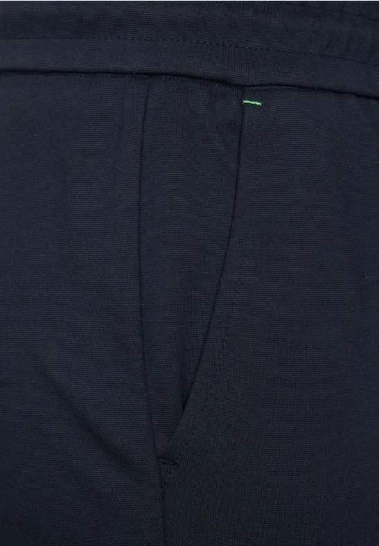 Pantalon casual fit en jersey deep blue