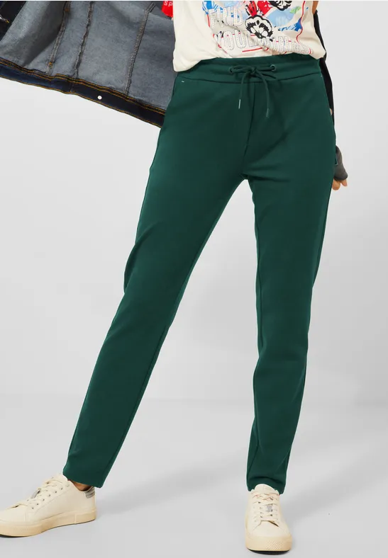 Pantalon casual fit en jersey ponderosa pine green