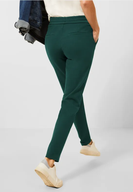 Pantalon casual fit en jersey ponderosa pine green