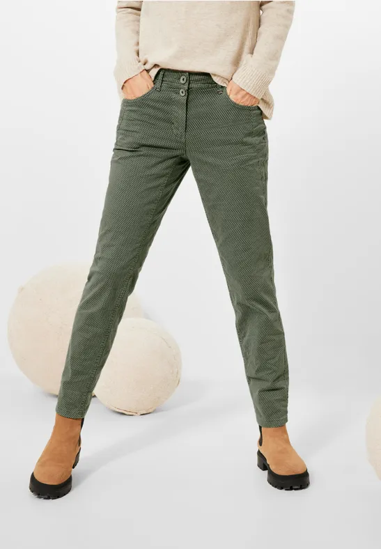 Loose-fit broek dark salvia green