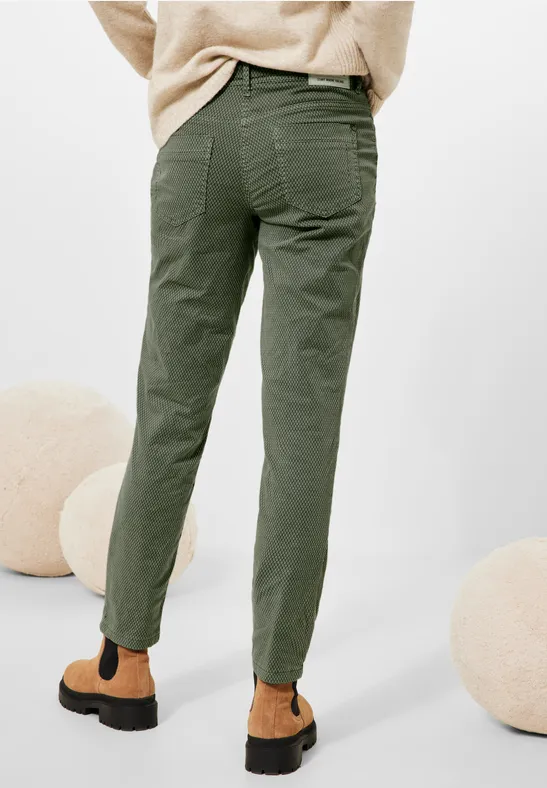 Loose-fit broek dark salvia green